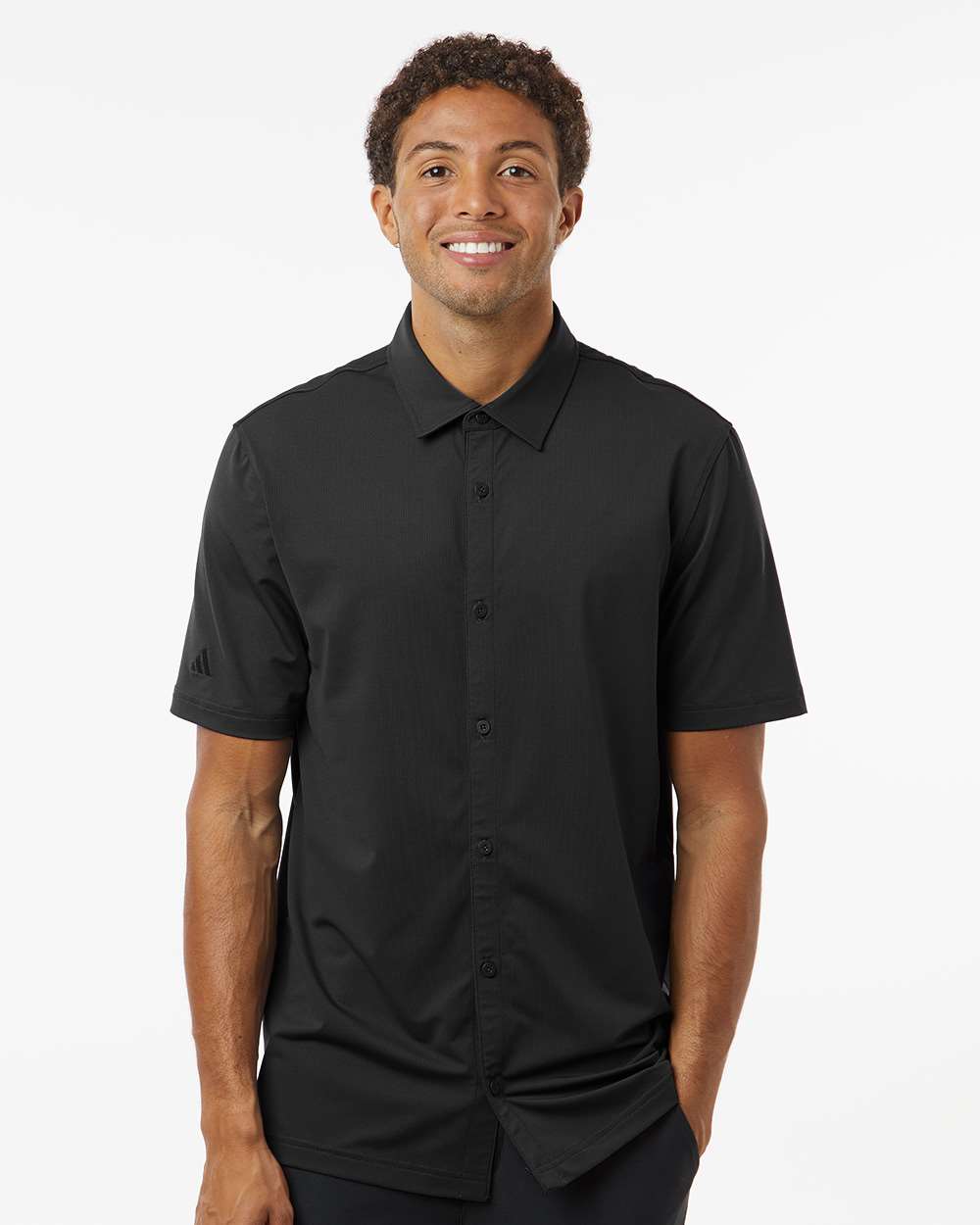 Adidas-A595-Button Down Short Sleeve Shirt - Image 11