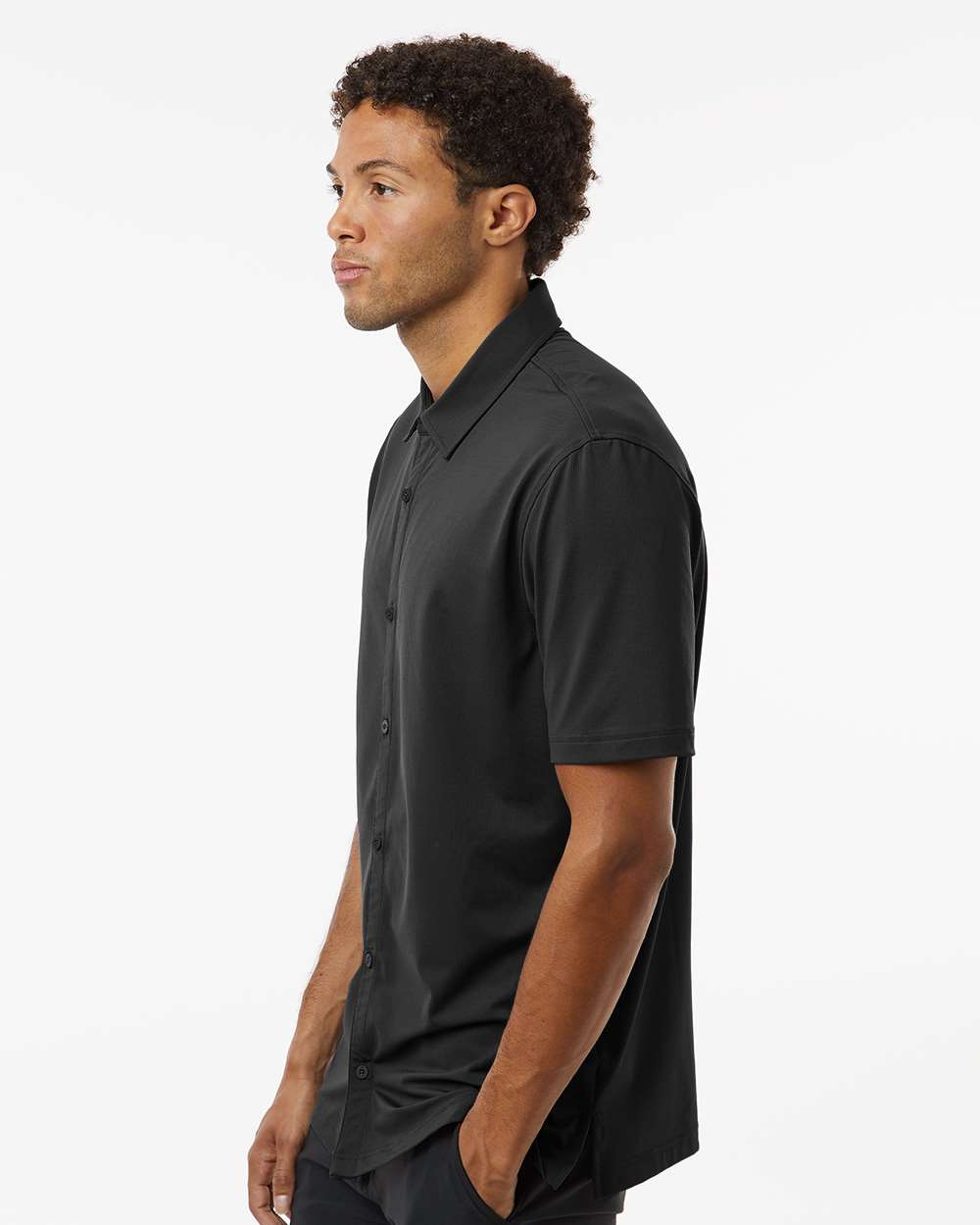 Adidas-A595-Button Down Short Sleeve Shirt - Image 12
