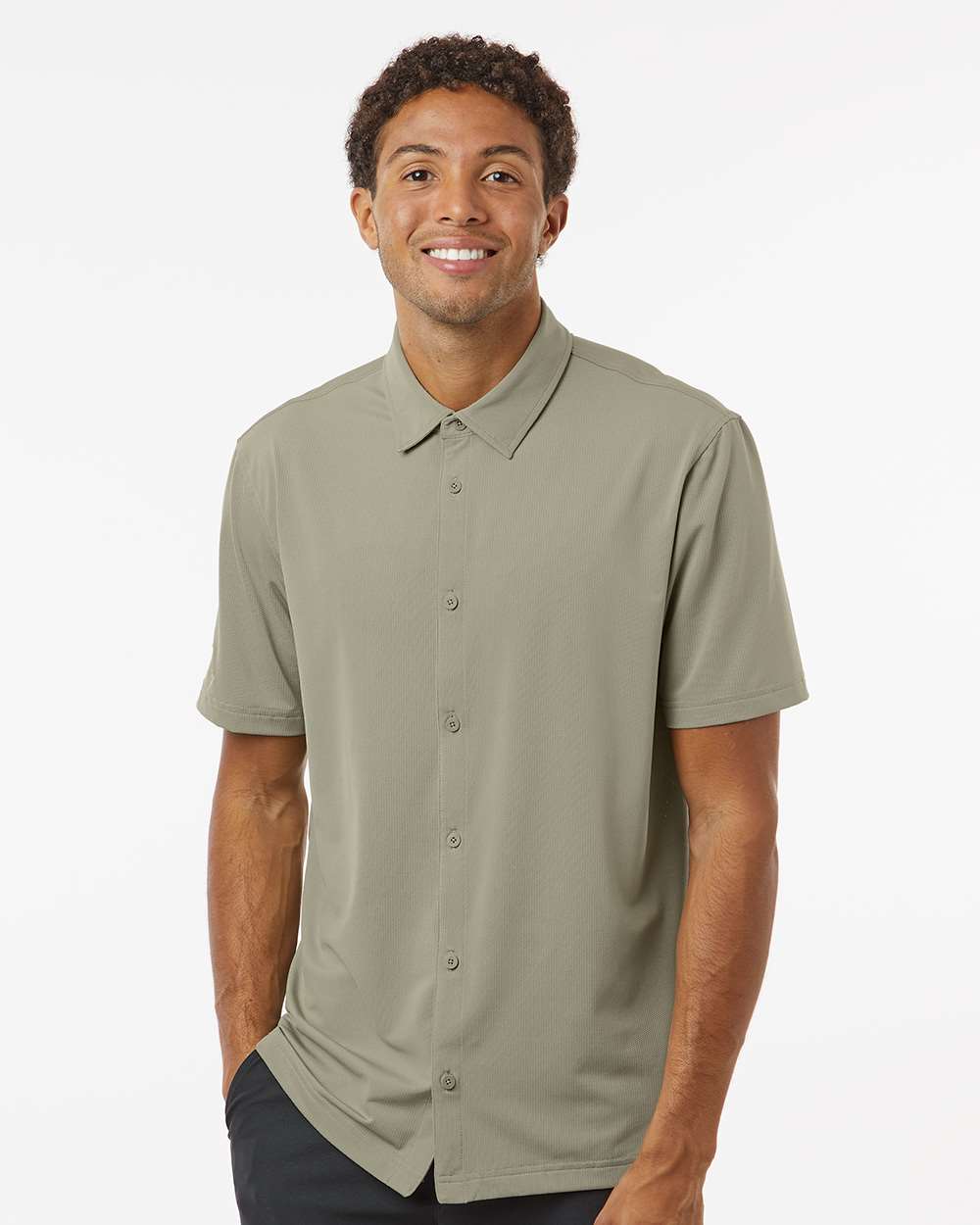Adidas-A595-Button Down Short Sleeve Shirt - Image 23