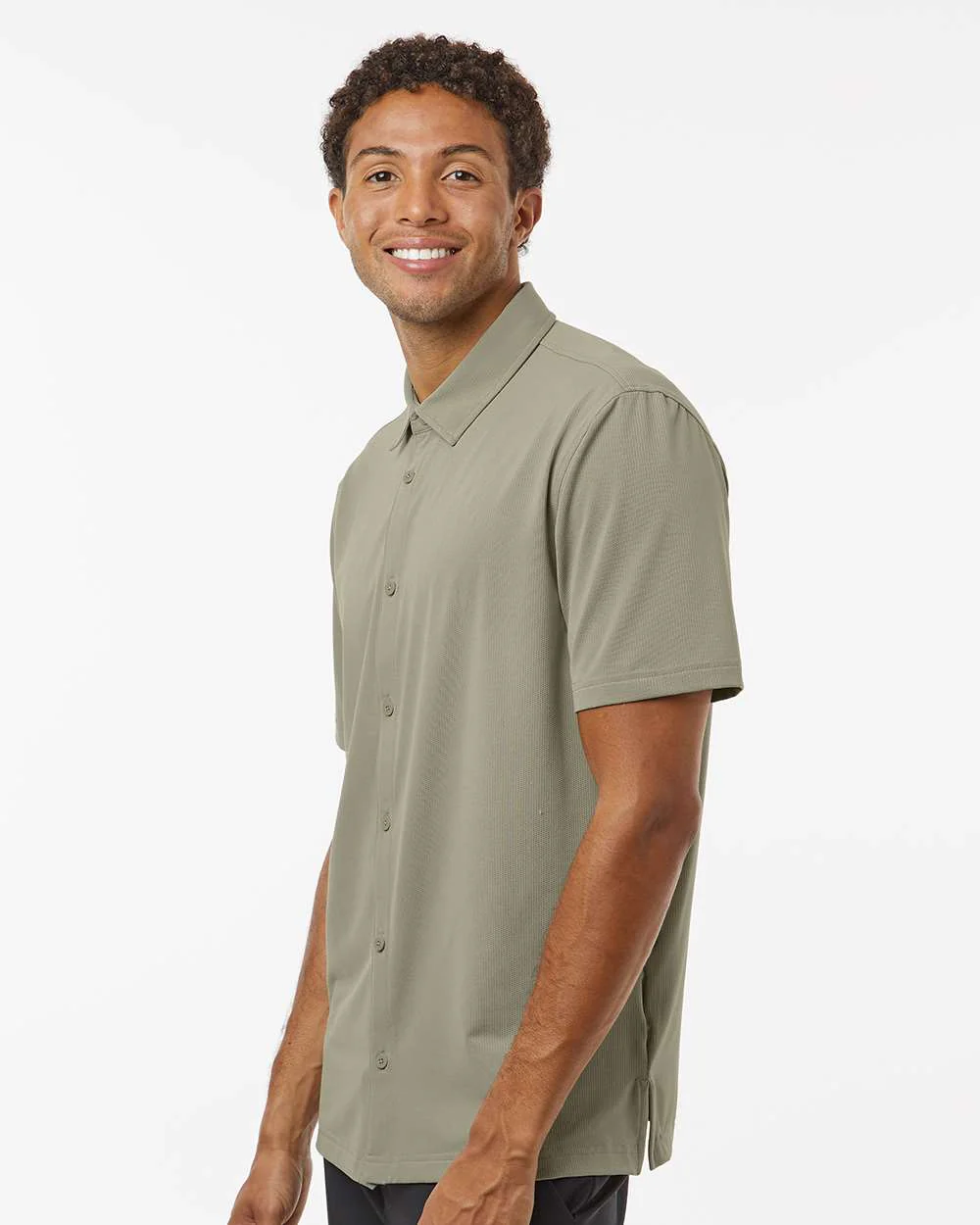 Adidas-A595-Button Down Short Sleeve Shirt - Image 24