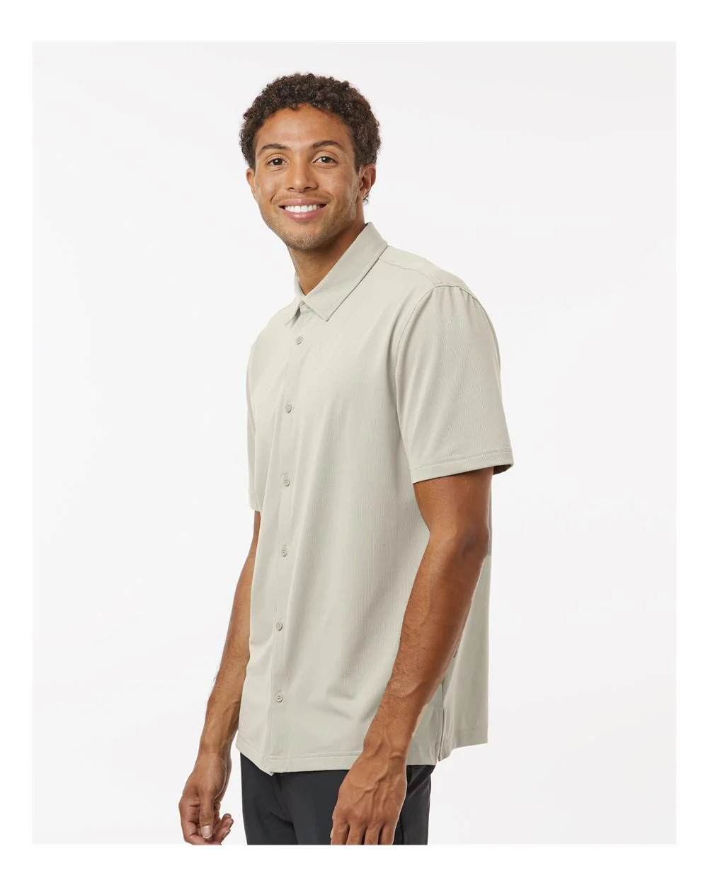 Adidas-A595-Button Down Short Sleeve Shirt - Image 6