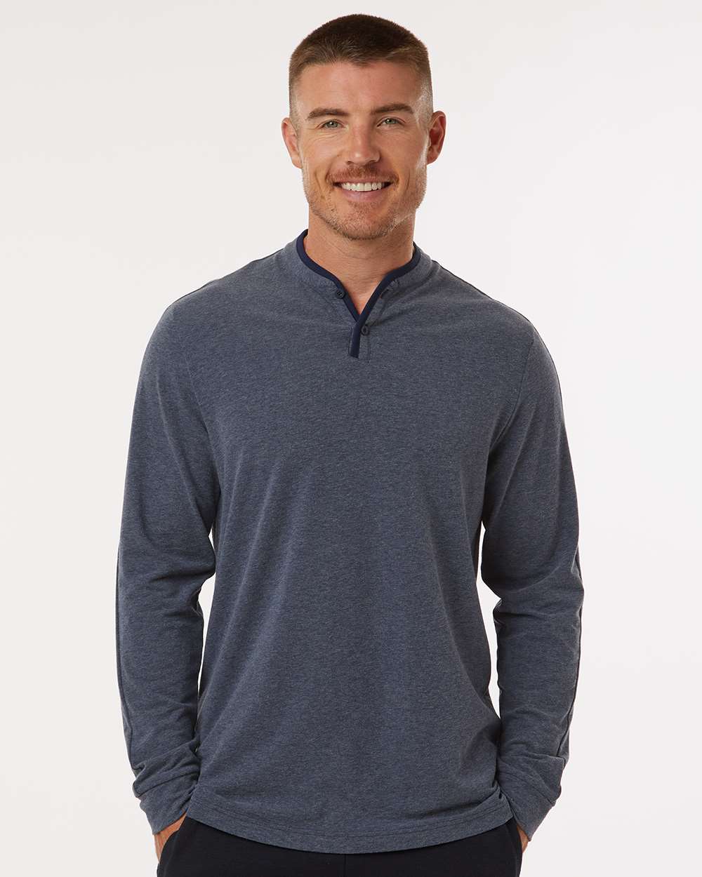 Adidas-A597-Henley Long Sleeve Tee - Image 11