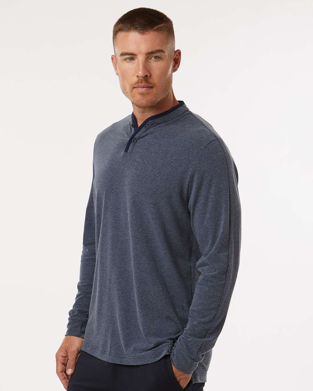 Adidas-A597-Henley Long Sleeve Tee - Image 12