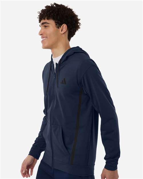 Adidas-AT208-Men's Game & Go Fleece Full-Zip Hooded Sweatshirt - Image 12