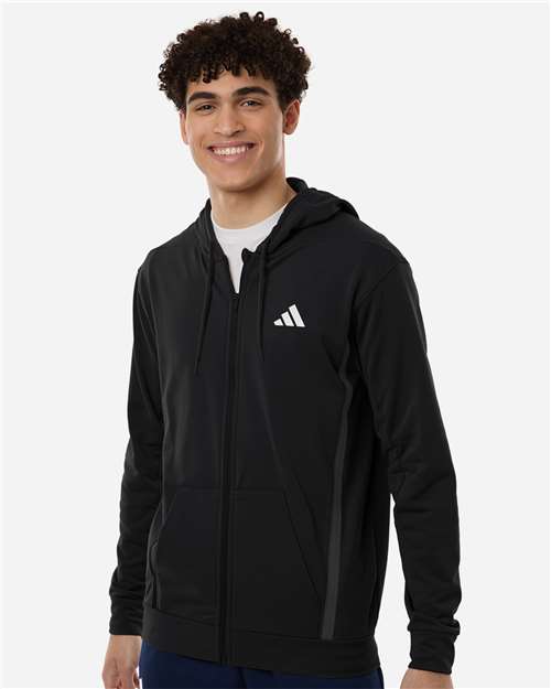 Adidas-AT208-Men's Game & Go Fleece Full-Zip Hooded Sweatshirt - Image 5