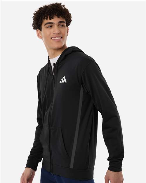 Adidas-AT208-Men's Game & Go Fleece Full-Zip Hooded Sweatshirt - Image 6