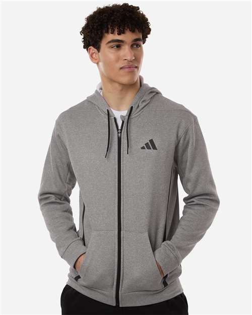 Adidas-AT208-Men's Game & Go Fleece Full-Zip Hooded Sweatshirt - Image 8