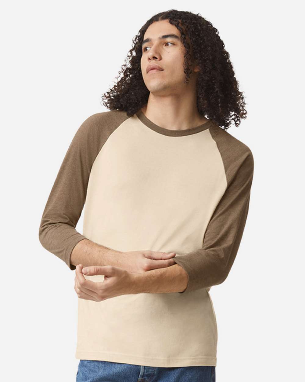 American Apparel-2003CVC-CVC Three-Quarter Sleeve Tee - Image 11