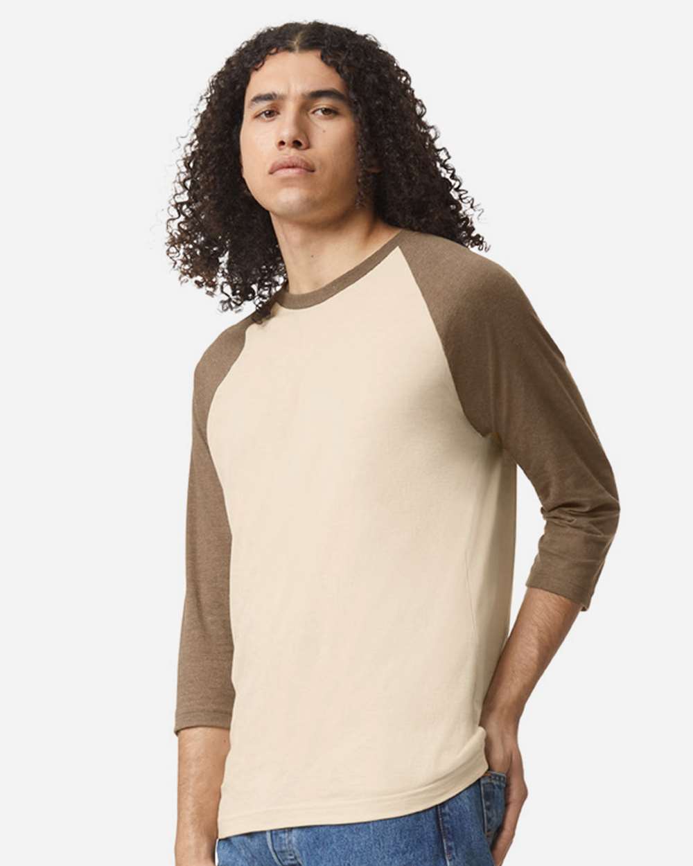 American Apparel-2003CVC-CVC Three-Quarter Sleeve Tee - Image 12