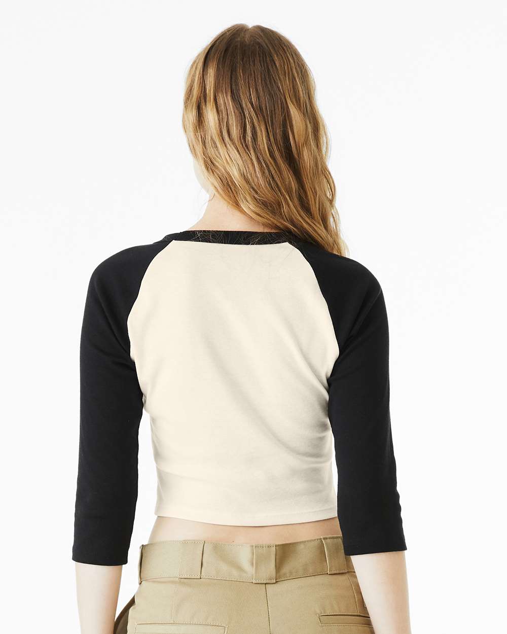 BELLA + CANVAS-1200-Women's Micro Rib 3/4 Raglan Sleeve Baby Tee - Image 13