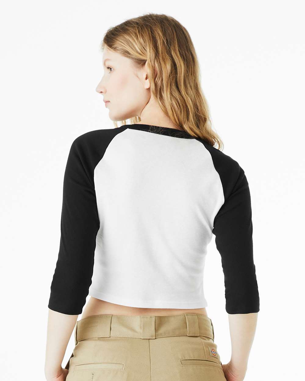 BELLA + CANVAS-1200-Women's Micro Rib 3/4 Raglan Sleeve Baby Tee - Image 19