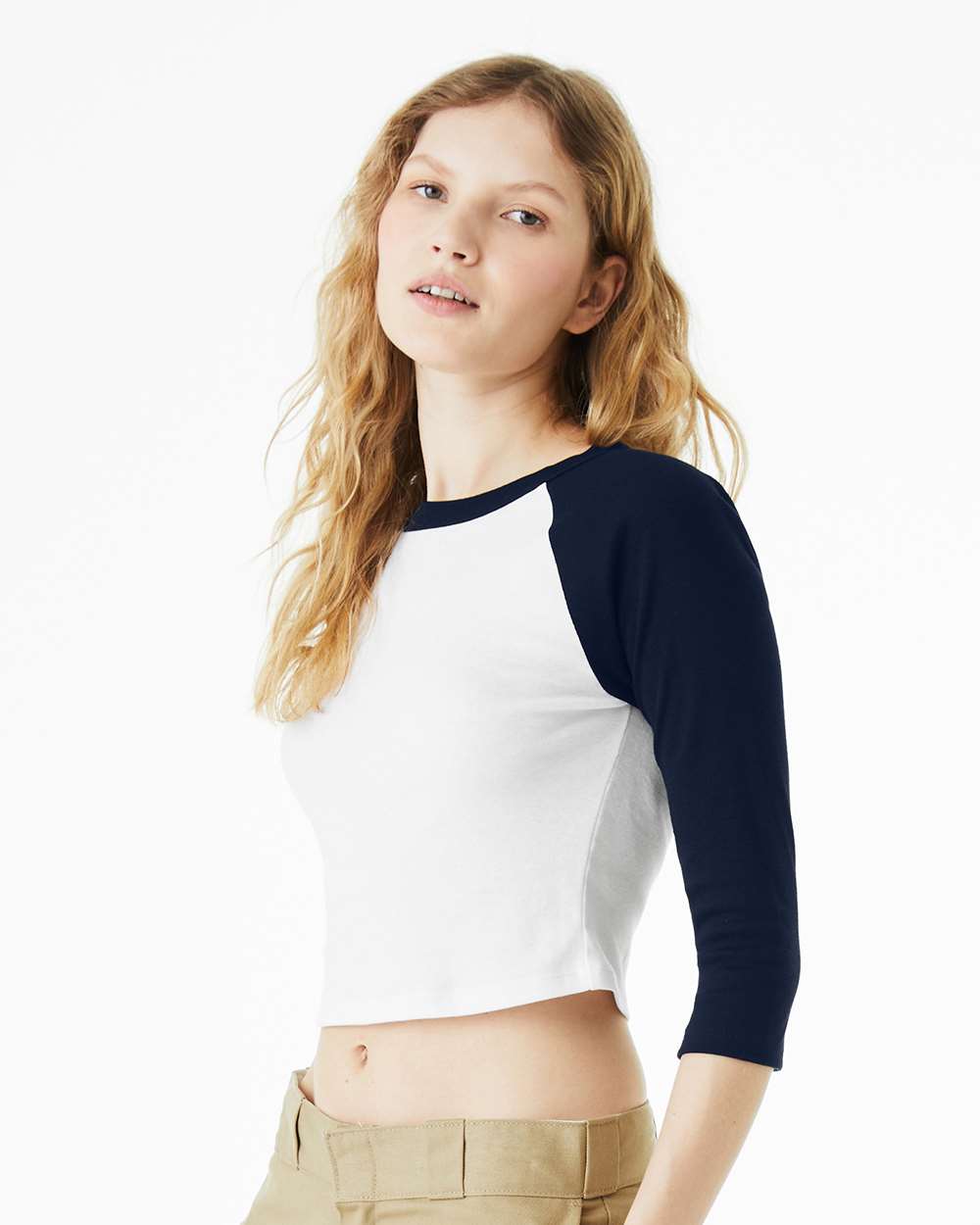 BELLA + CANVAS-1200-Women's Micro Rib 3/4 Raglan Sleeve Baby Tee - Image 30