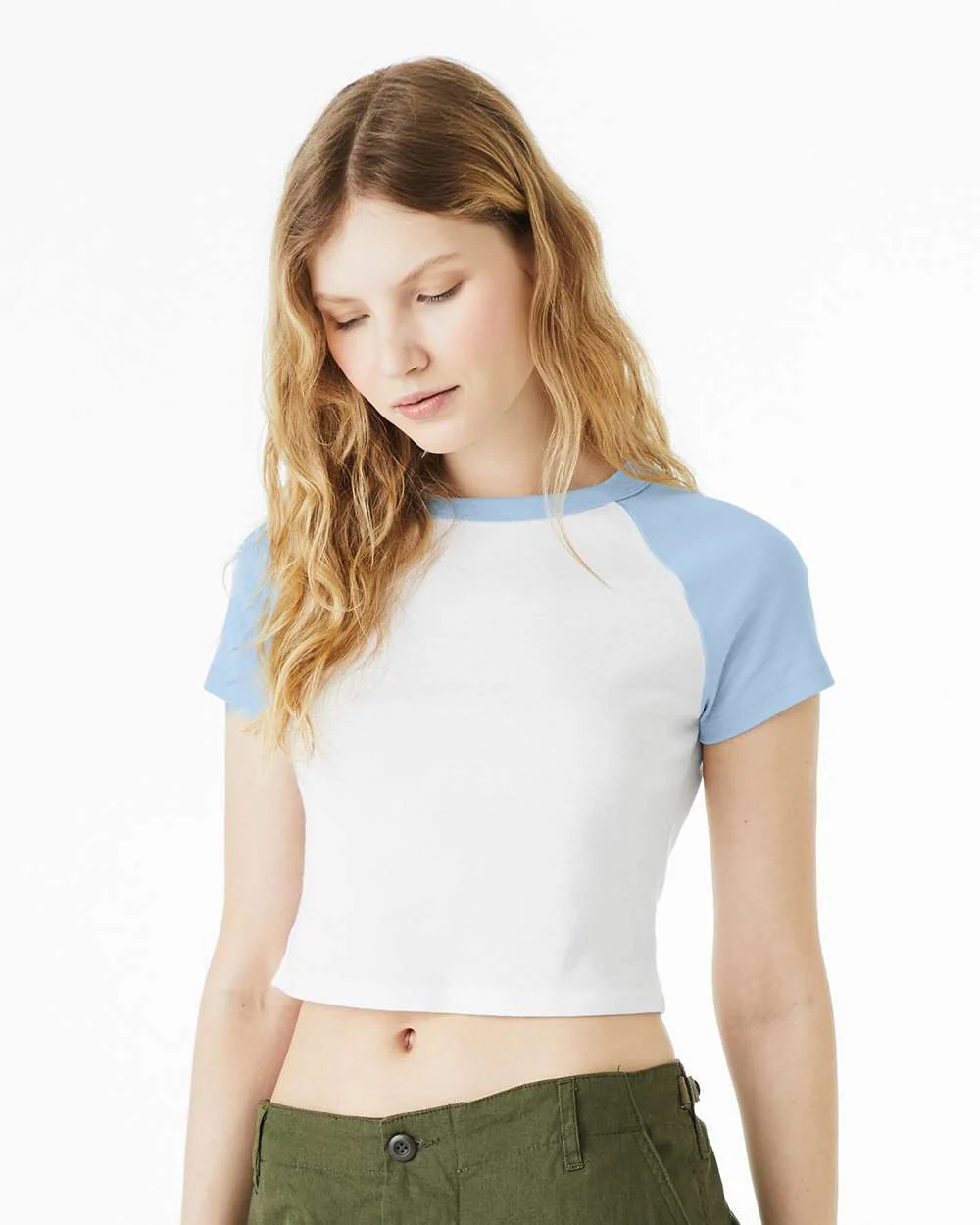 BELLA + CANVAS-1201-Women's Micro Rib Raglan Baby Tee - Image 12