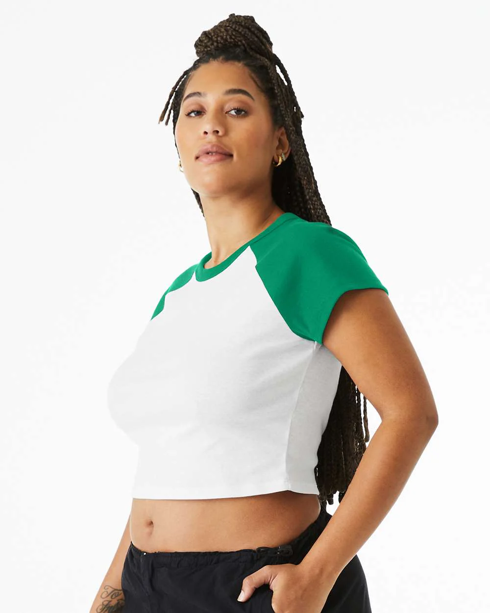 BELLA + CANVAS-1201-Women's Micro Rib Raglan Baby Tee - Image 24