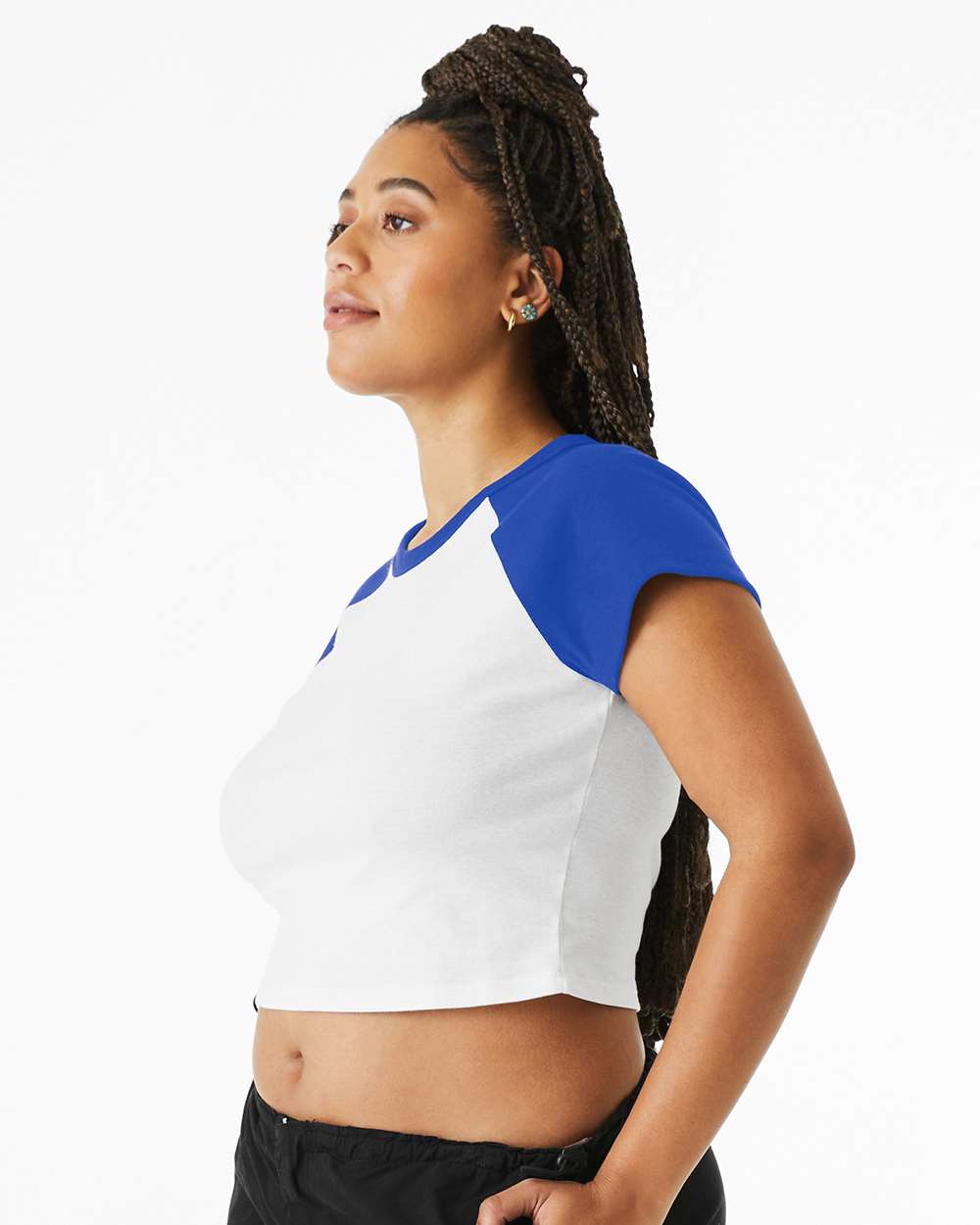 BELLA + CANVAS-1201-Women's Micro Rib Raglan Baby Tee - Image 48