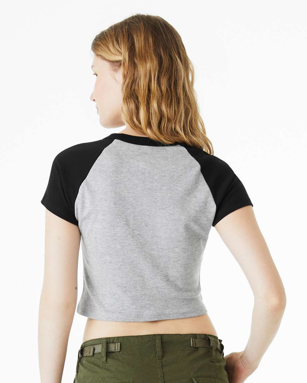 BELLA + CANVAS-1201-Women's Micro Rib Raglan Baby Tee - Image 7