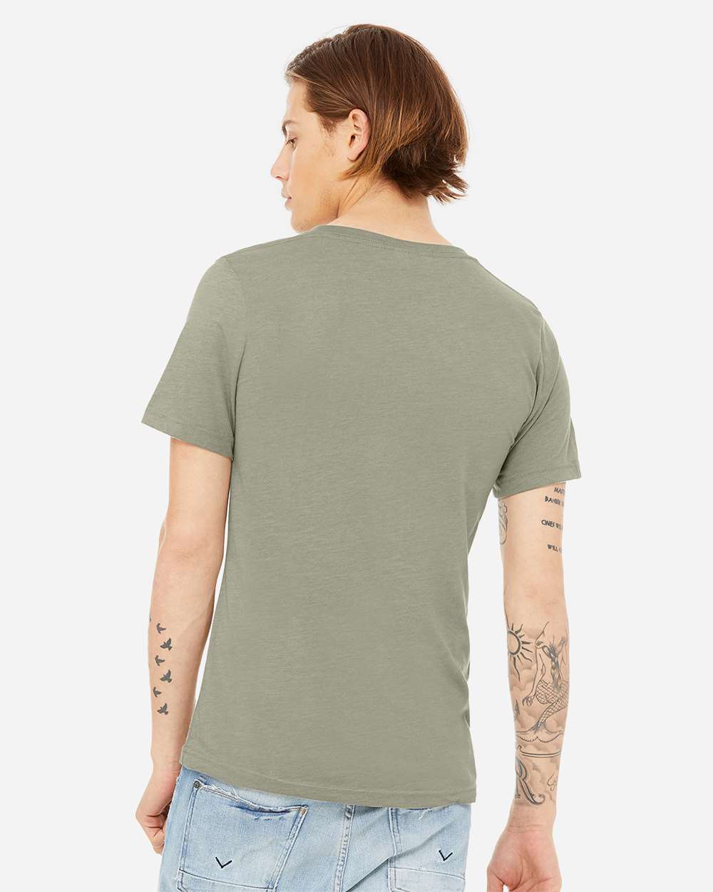 BELLA + CANVAS-3005CVC-Heather CVC V-Neck Tee - Image 61