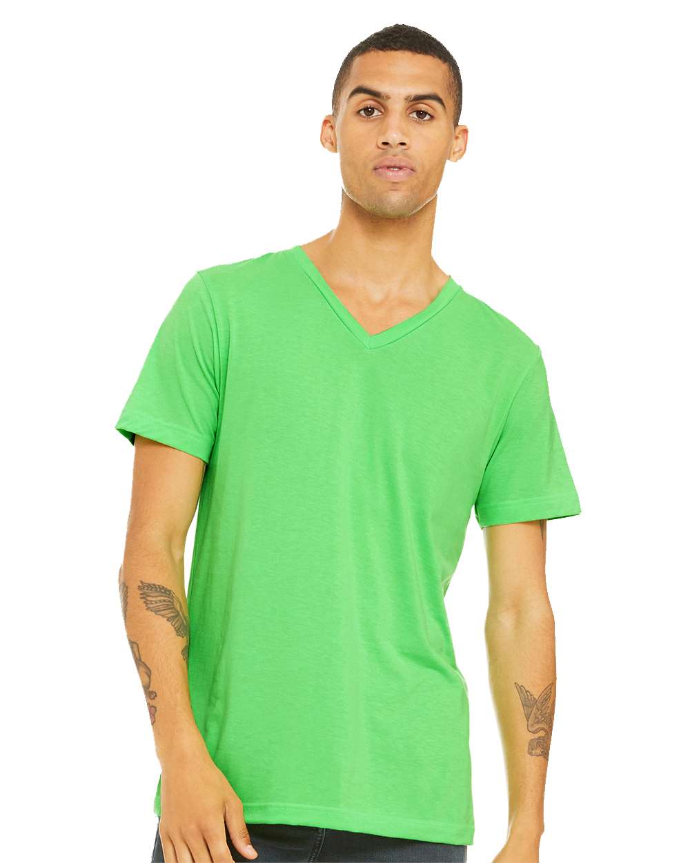 BELLA + CANVAS-3005CVC-Heather CVC V-Neck Tee - Image 68