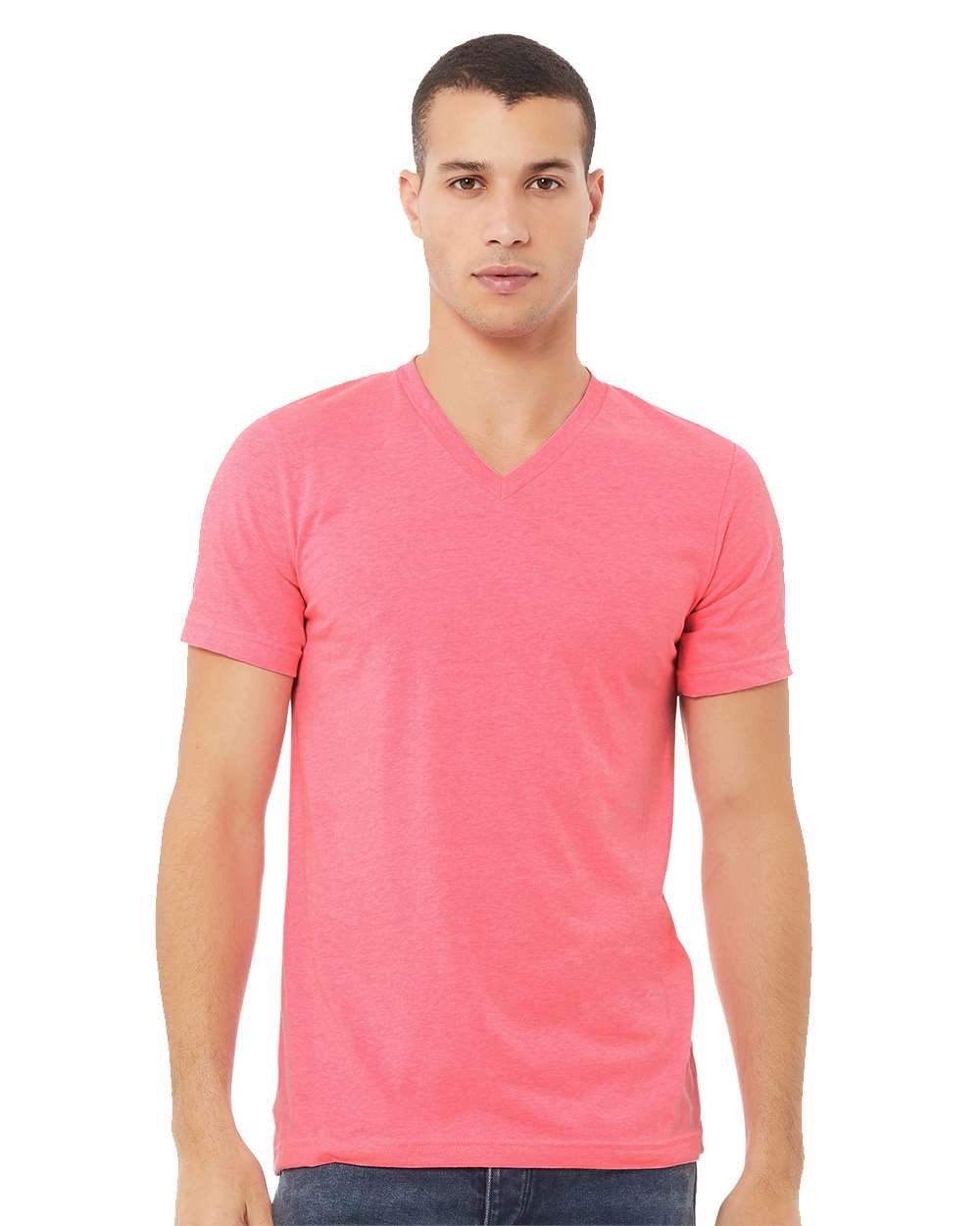 BELLA + CANVAS-3005CVC-Heather CVC V-Neck Tee - Image 71