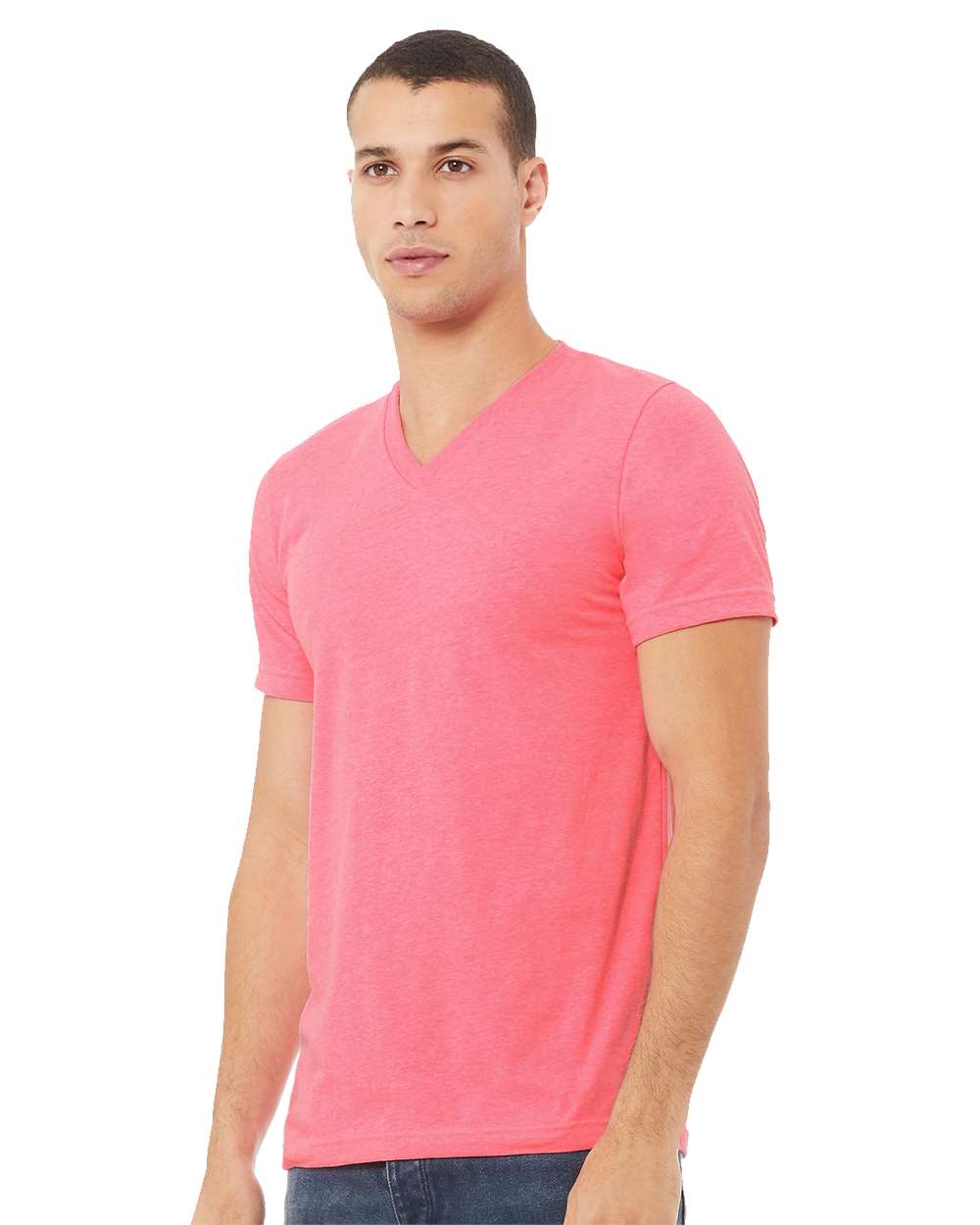 BELLA + CANVAS-3005CVC-Heather CVC V-Neck Tee - Image 72