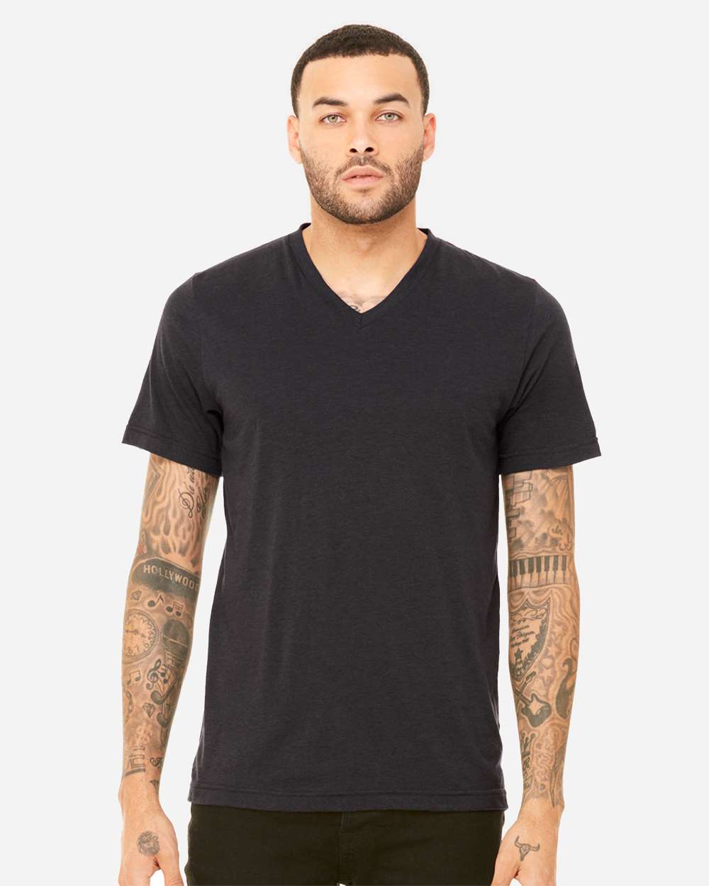 BELLA + CANVAS-3415-Triblend V-Neck Short Sleeve Tee - Image 60