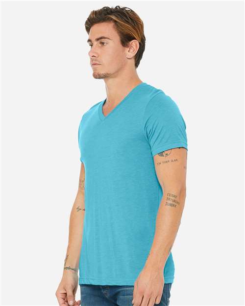 BELLA + CANVAS-3415-Triblend V-Neck Short Sleeve Tee - Image 94