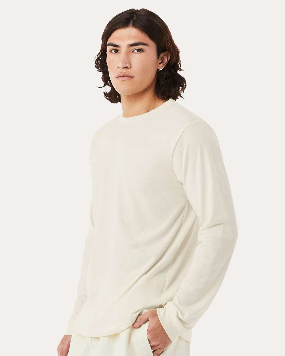 BELLA + CANVAS-3501CVC-Heather CVC Long Sleeve Tee - Image 99