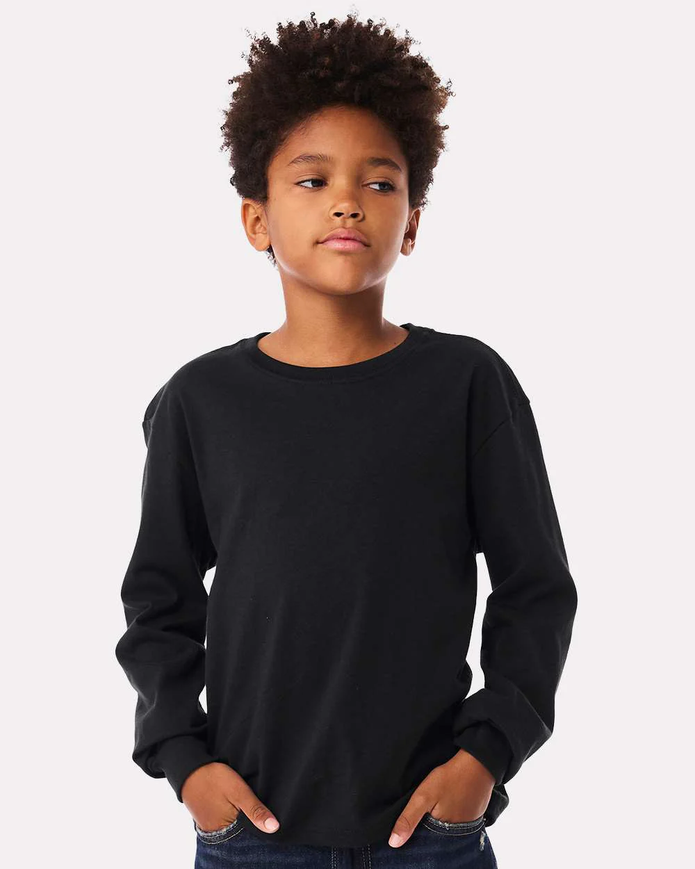 BELLA + CANVAS-3511Y-Youth 6oz. Heavyweight Long Sleeve Tee - Image 59