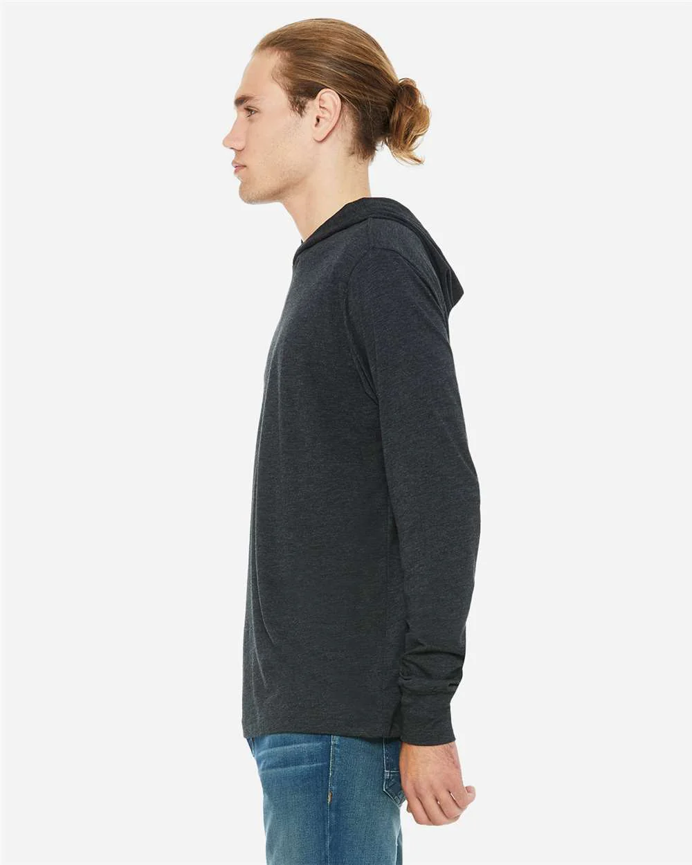 BELLA + CANVAS-3512-Jersey Hooded Long Sleeve Tee - Image 9