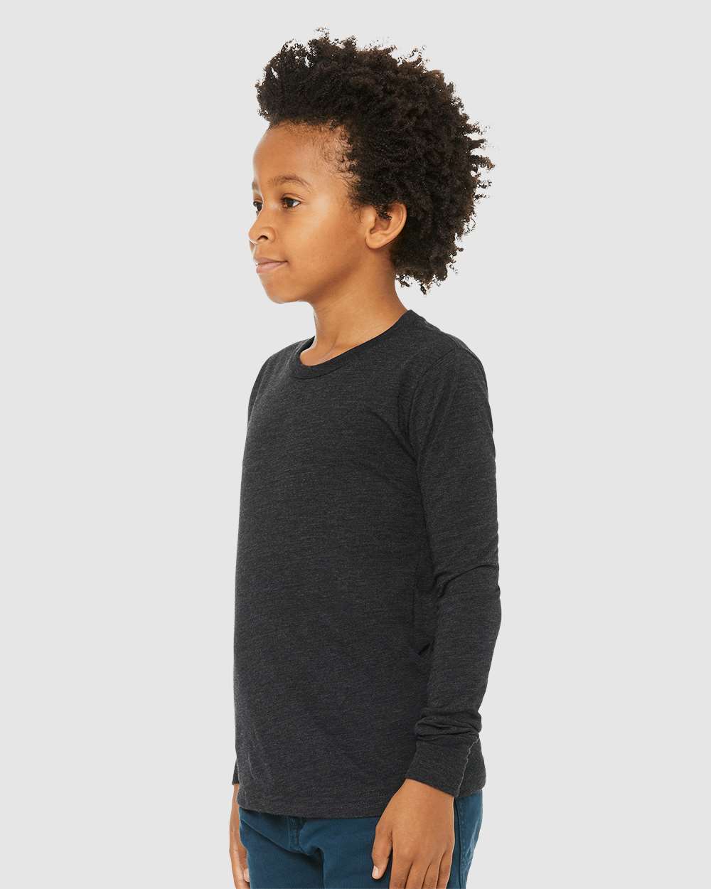 BELLA + CANVAS-3513Y-Youth Triblend Long Sleeve Tee - Image 6