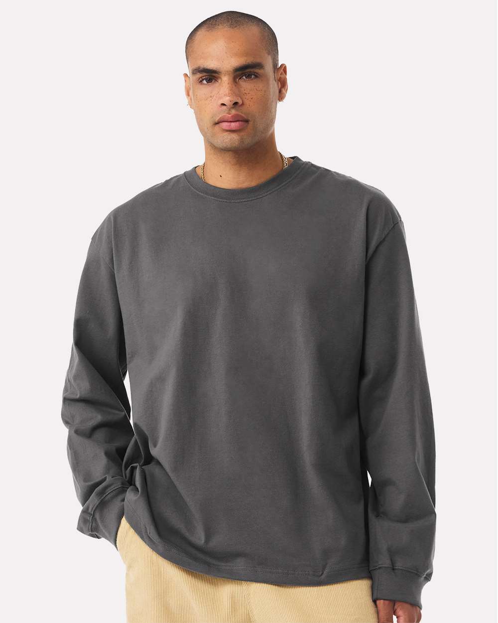 BELLA + CANVAS-4651-7.5 oz Heavyweight Long Sleeve Tee - Image 5