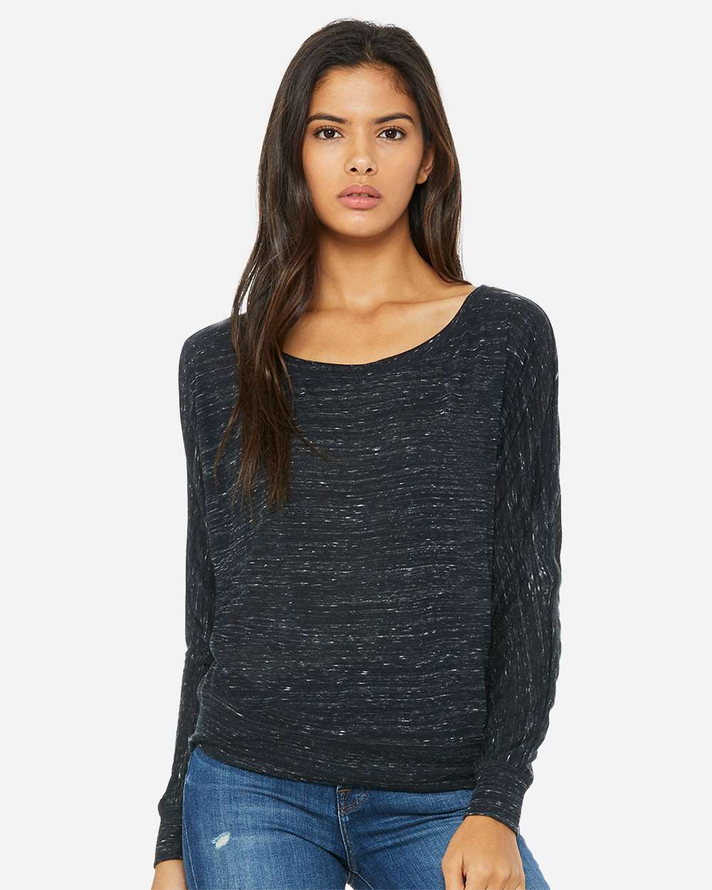 BELLA + CANVAS-8850-Women’s Flowy Off Shoulder Long Sleeve Tee - Image 5