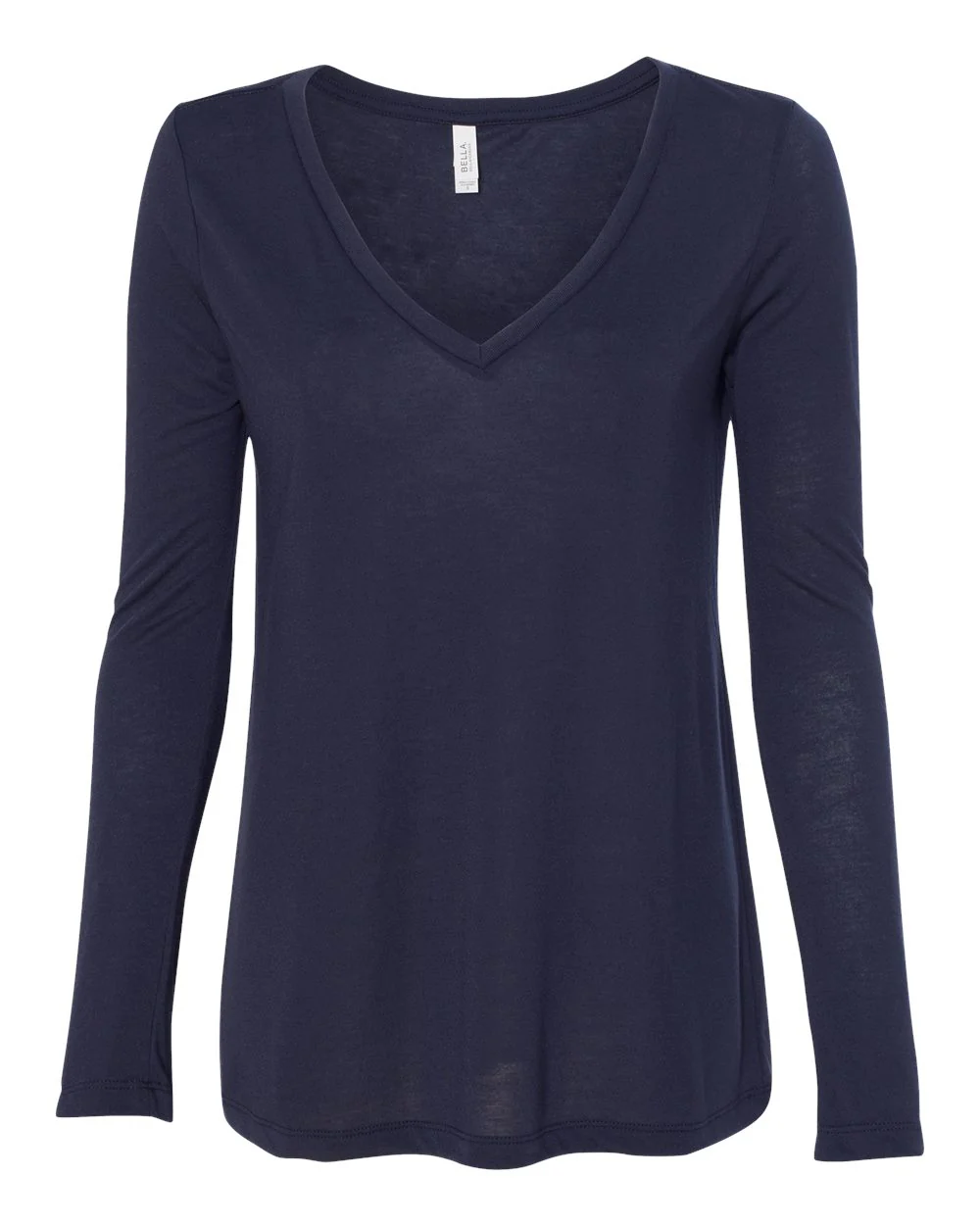 BELLA + CANVAS-8855-Women's Flowy Long Sleeve V-Neck Tee - Image 7