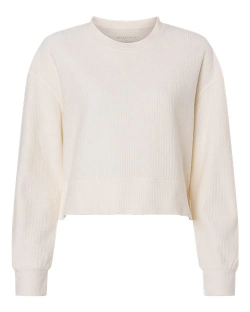 Boxercraft-BW5102-Women's Ribbed Knit Cropped Boxy Crew - Image 3