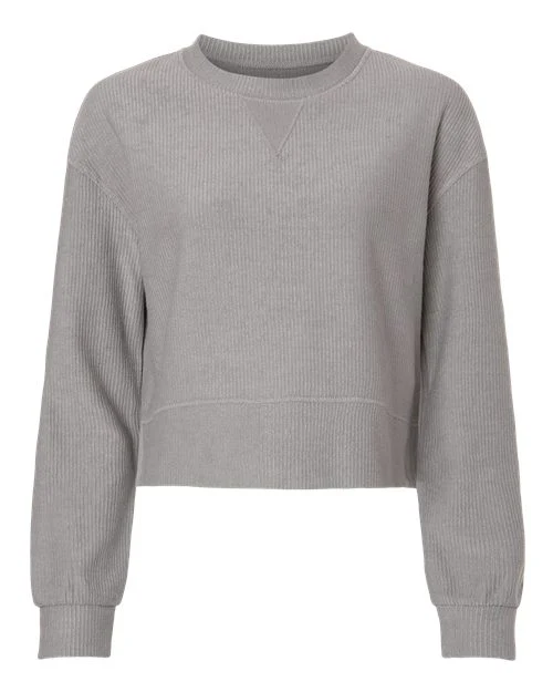 Boxercraft-BW5102-Women's Ribbed Knit Cropped Boxy Crew - Image 5