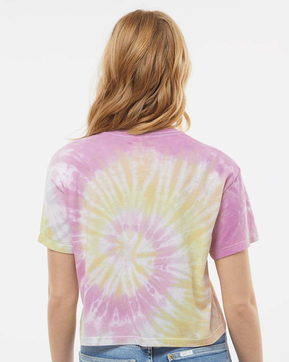 Colortone-1050-Women's Tie-Dyed Crop T-Shirt - Image 13