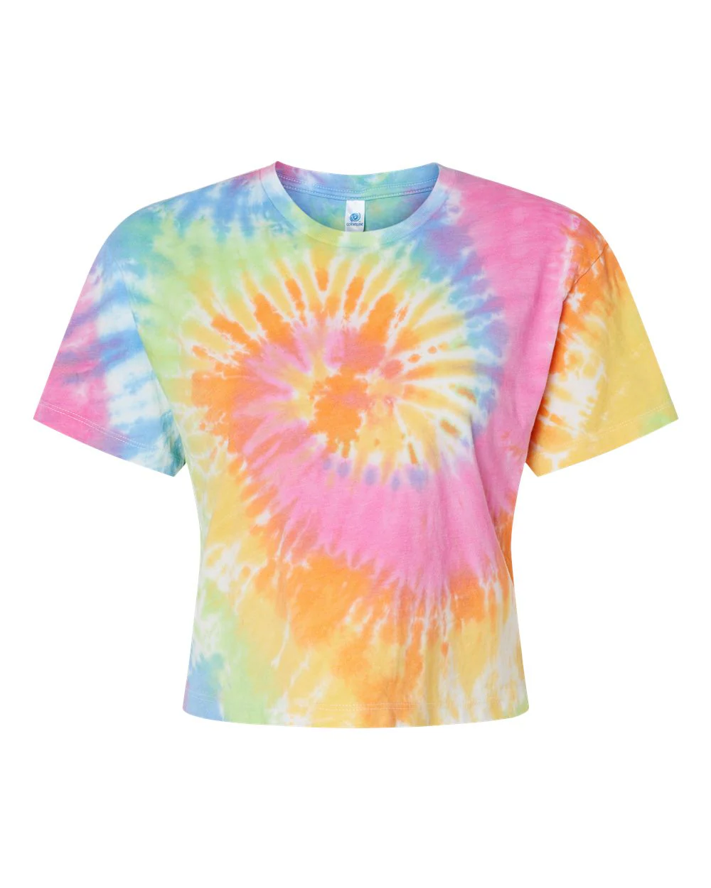 Colortone-1050-Women's Tie-Dyed Crop T-Shirt - Image 14