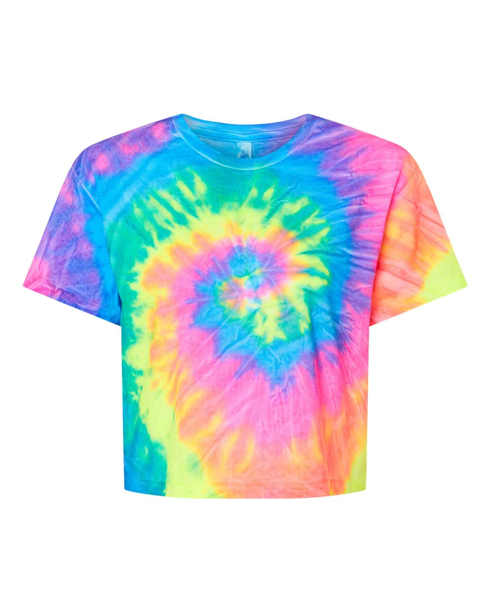 Colortone-1050-Women's Tie-Dyed Crop T-Shirt - Image 26