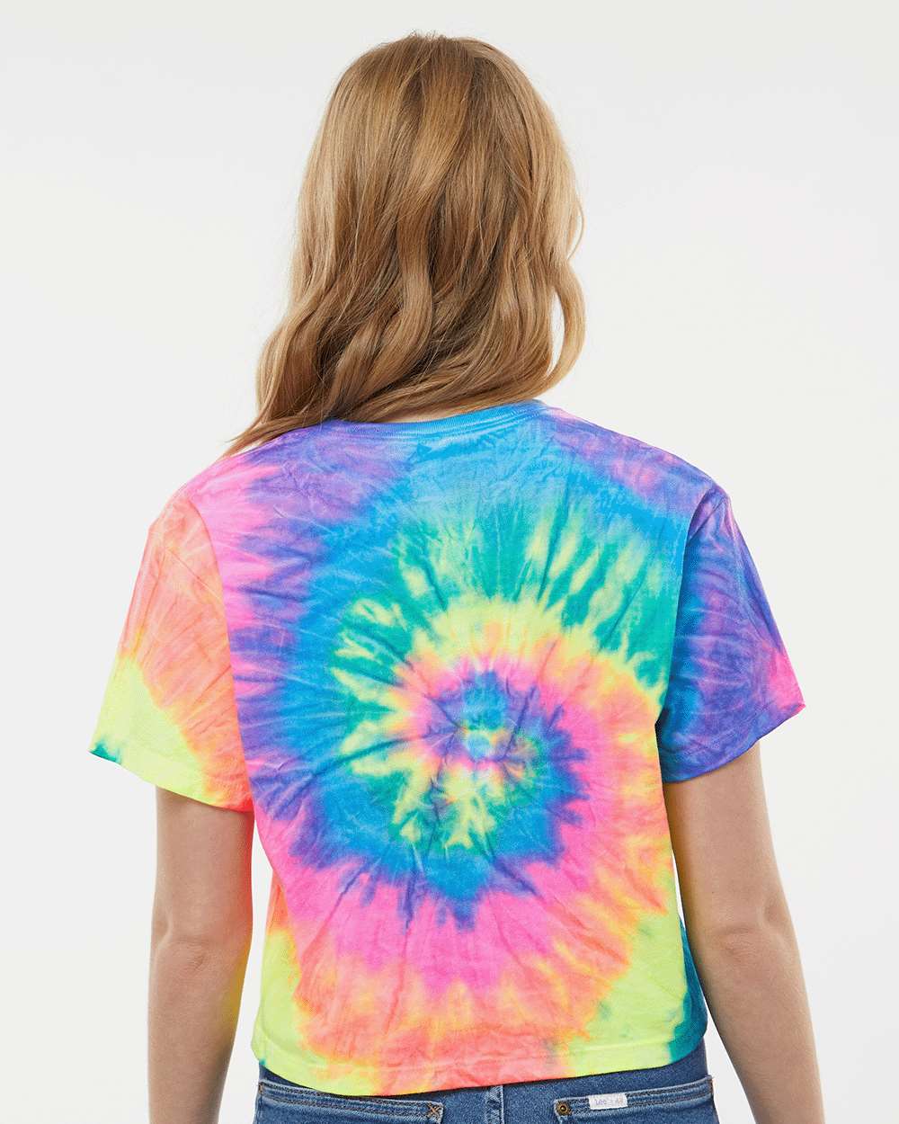 Colortone-1050-Women's Tie-Dyed Crop T-Shirt - Image 31