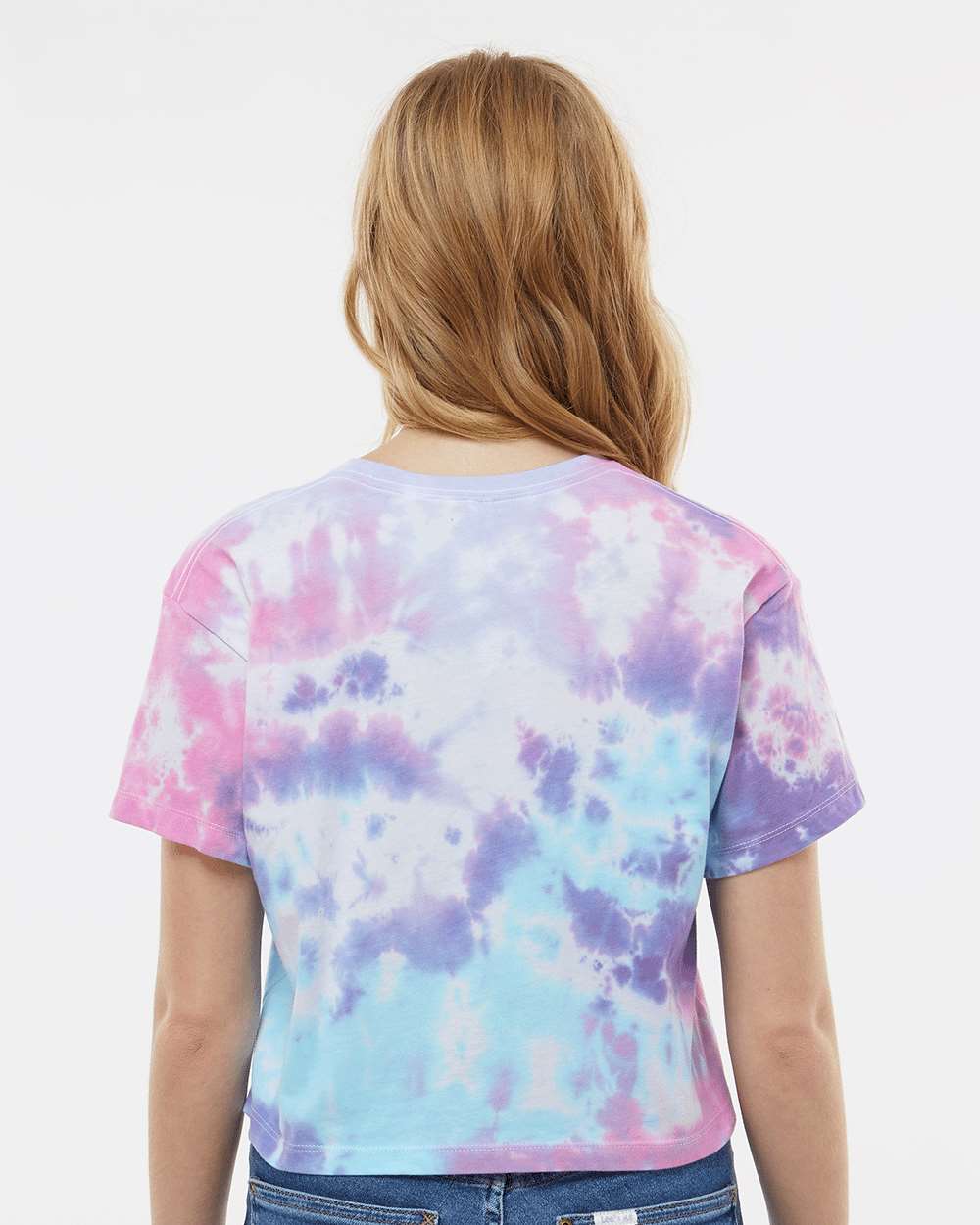 Colortone-1050-Women's Tie-Dyed Crop T-Shirt - Image 7