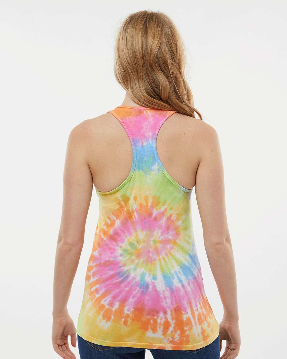 Colortone-3400-Women's Tie-Dyed Racerback Tank Top - Image 19