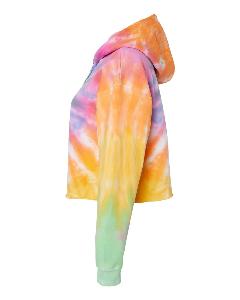 Colortone-8333-Women's Tie-Dyed Crop Hooded Sweatshirt - Image 16