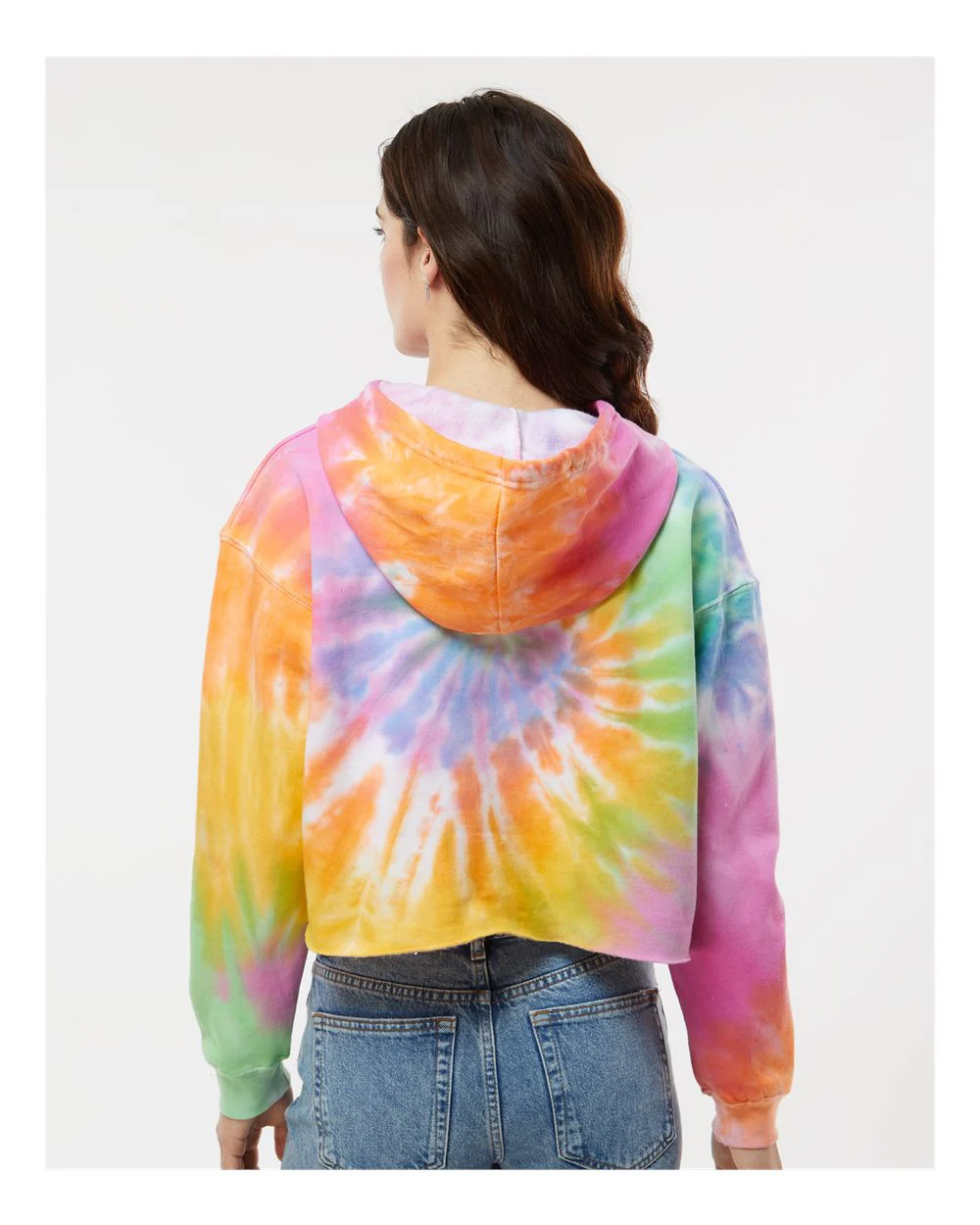 Colortone-8333-Women's Tie-Dyed Crop Hooded Sweatshirt - Image 19