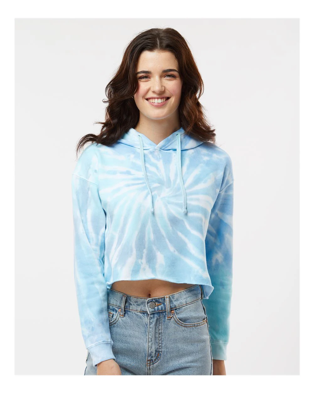 Colortone-8333-Women's Tie-Dyed Crop Hooded Sweatshirt - Image 23