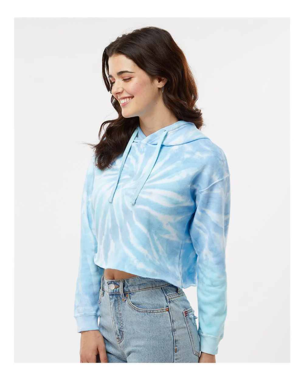 Colortone-8333-Women's Tie-Dyed Crop Hooded Sweatshirt - Image 24