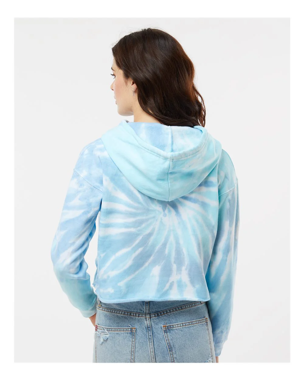 Colortone-8333-Women's Tie-Dyed Crop Hooded Sweatshirt - Image 25