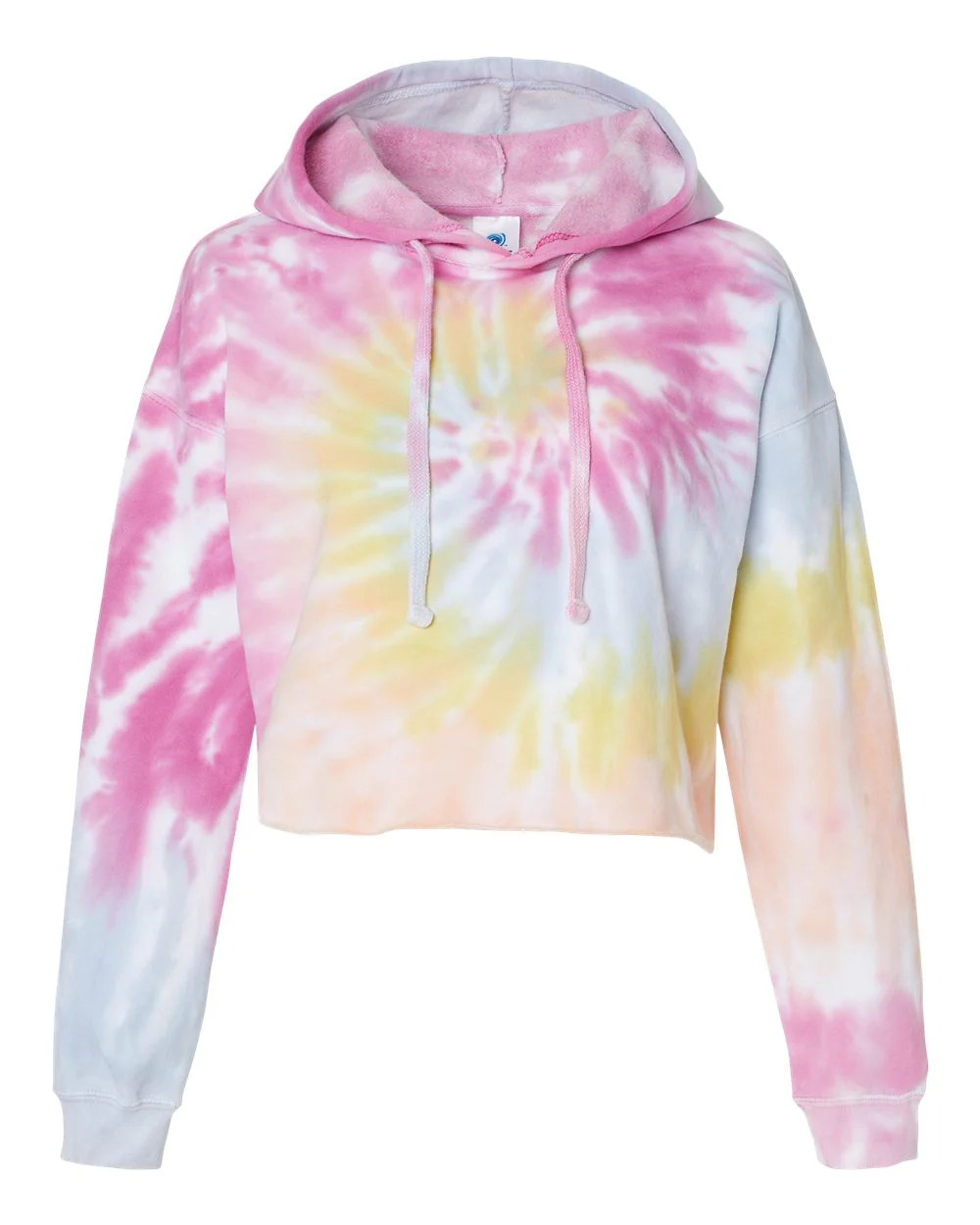 Colortone-8333-Women's Tie-Dyed Crop Hooded Sweatshirt - Image 8
