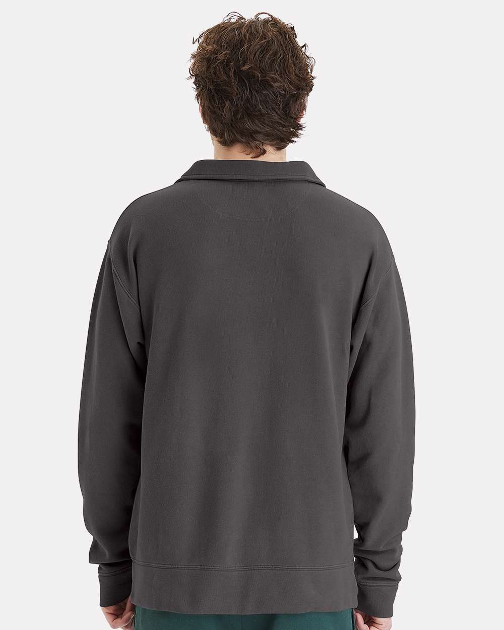 ComfortWash by Hanes-GDH490-Garment-Dyed Polo Collar Sweatshirt - Image 22