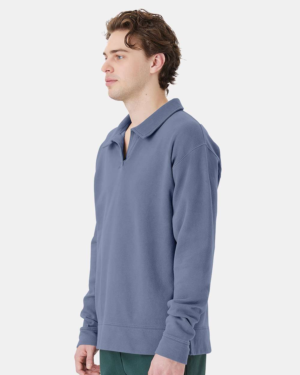 ComfortWash by Hanes-GDH490-Garment-Dyed Polo Collar Sweatshirt - Image 33