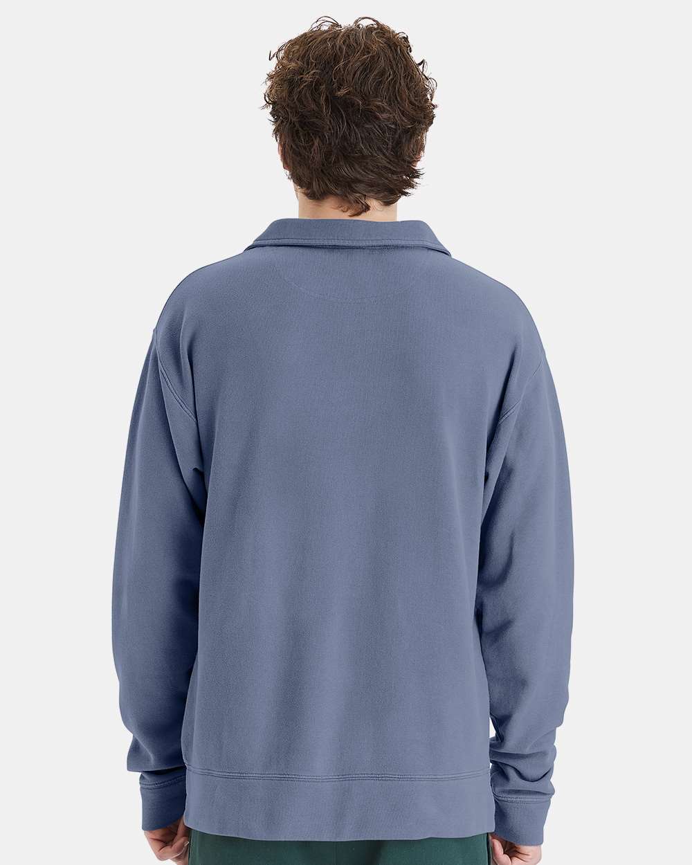 ComfortWash by Hanes-GDH490-Garment-Dyed Polo Collar Sweatshirt - Image 34